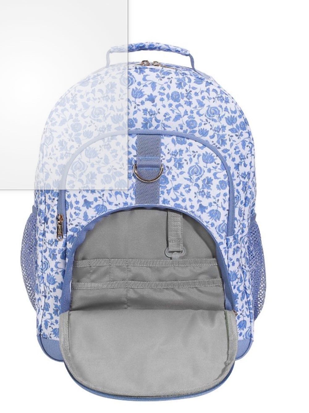 Pottery Barn Teen floral blue Gear Up Large Backpack